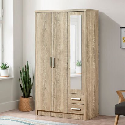 Curvy NXT 3-Door Wardrobe with Mirror