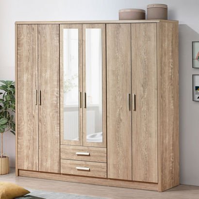 Curvy NXT 6-Door Wardrobe with 2 Drawers