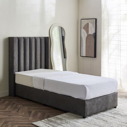 Curvy Clark Upholstered Single Bed - 90x200 cm