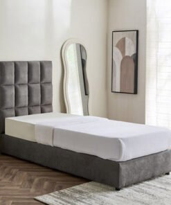 Curvy Rubik Single Upholstered Bed - 90x200 cm
