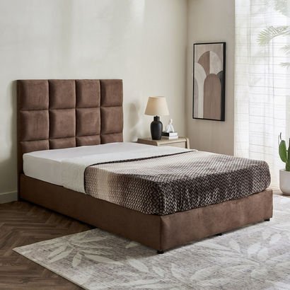 Curvy Rubik Twin Upholstered Bed - 120x200 cm