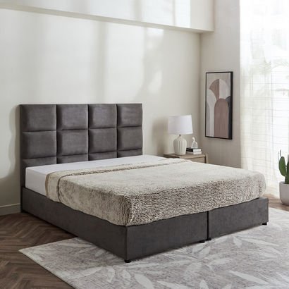 Curvy Rubik Upholstered King Bed - 180x200 cm