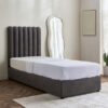 Curvy Haze Upholstered Single Bed - 90x200 cm