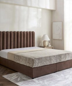 Curvy Haze King Upholstered Bed - 180x200 cm