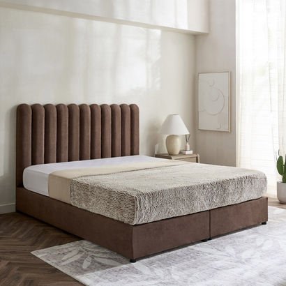 Curvy Haze King Upholstered Bed - 180x200 cm