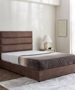 Curvy Linear Upholstered Queen Bed - 160x200 cm