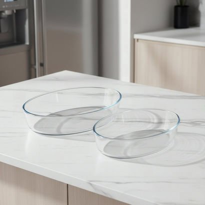 Marinex 2-Piece Oval Glass Baking Dish Set