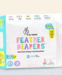 R for Rabbit Feather Diapers XS Size - 44 Pack