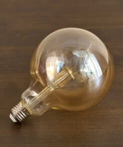 G125 Globe 6W Amber Glass LED Filament Bulb