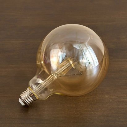 G125 Globe 6W Amber Glass LED Filament Bulb