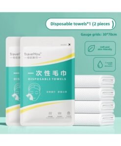 Disposable Bed Sheet Quilt Cover Pillowcase Bed Hat Four-piece Set Double Dirty-isolating Household Winter Extra-large Thickened Hotel Supplies-Color:Disposable Towels [buy One, Get One Free, Get Two]