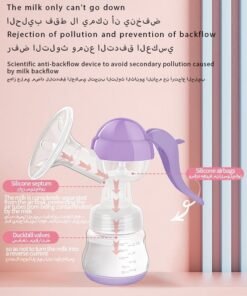 Alternative view of ALLTOMOM Portable Manual Breast Pump with 2 Modes, BPA-Free, Food-Grade Silicone for Comfort Efficiency