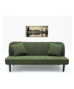 ALWASIT HOME 3 Seater Sofa FABRIC 3-Seater Sofa, Made of finest fabric sofa cum bed is Foldable Futon Bed for Living Room – (Green)