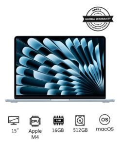 Apple New 2025 MacBook Air MC7C4 15-Inch Display, Apple M4 Chip 10-Core CPU 10-Core GPU Processor/16GB RAM/512GB SSD/macOS(International Version) English Sky Blue
