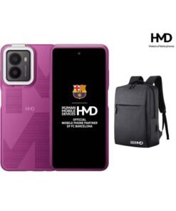 HMD (Makers of Nokia) Fusion 5G Dual SIM 12+12GB RAM 256GB with Noir Pink Selfie Case + USB Back Pack + 1 year Screen Damage Protection - Middle East Version