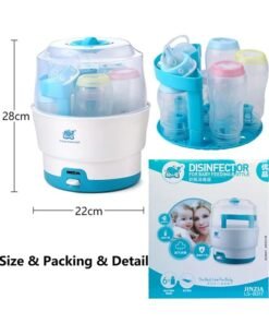 Beauenty Baby Bottle Sterilizer Bottle Steam Sterili-zer for Baby Bottles BPA Free Pacifiers Breast Pumps Large Capacity and 99.99% Cleaned in 8 Mins Holds up to 6 Bottles Easy to Operate