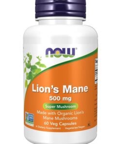 now Supplements, Lion's Mane 500 mg, Super Mushroom, Made with Organic Lion's Mane Mushrooms, 60 Veg Capsules