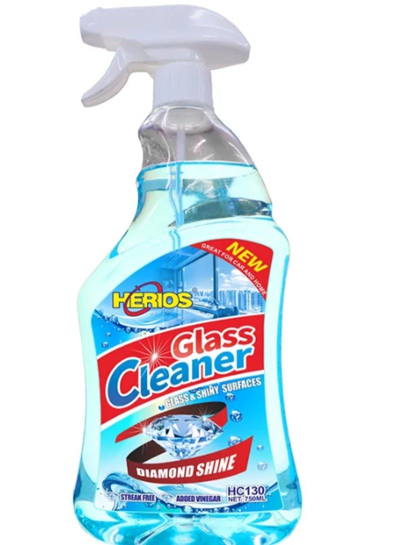 HERIOS Glass Cleaner Spray, Diamond Shine, 750ml