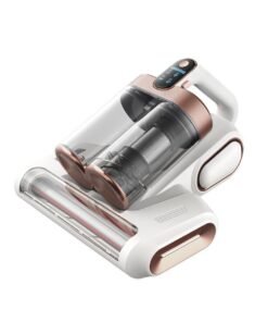 Vacuum Cleaner 13Kpa Bed Vacuum Cleaner 273nm UV-C Light & Ultrasonic Heating Tech 400W Handheld Vacuum Wide Suction Port 0.5L Capacity Double Cup for Pillows Cribs Sofa Blac