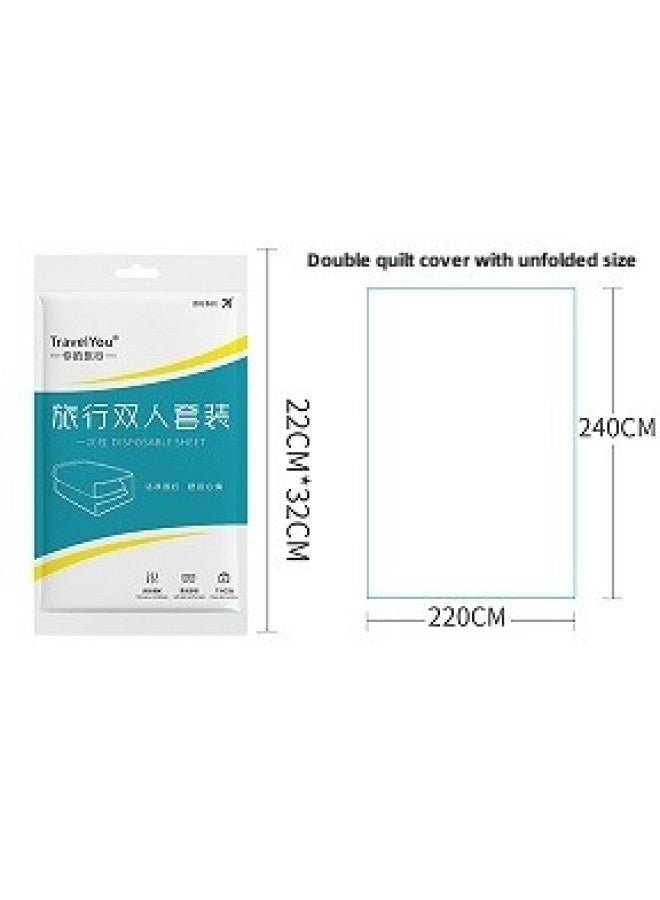 Disposable Bed Sheet Quilt Cover Four-piece Travel Bedding Pillowcase Travel Homestay Hotel Supplies Massage Massage-Color:Ty Disposable Double Bed Sheets