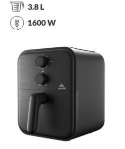 evvoli 4L Air Fryer, Compact Design, Fast Crispy Cooking, Roast, Bake & Reheat, Adjustable Temperature & Timer 4 L 1600 W EVKA-AF3801B Black