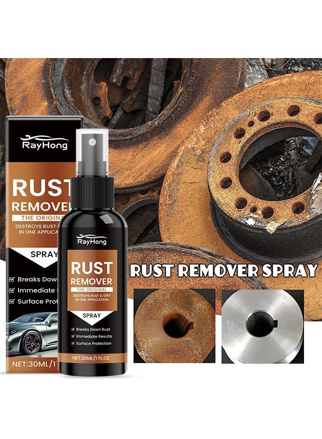 RAYHONG Rust Remover Spray,Rust Remover Spray, Rusts Removers for Metal, Rid Of Rust Forever for Multiple Surfaces Metal, Tools, Cars, Chains 30ml