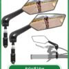GROIC 1 Pair Handlebar Bike Mirrors, Rearview Bike Mirror, Bicycle Safe Mirror, 360-degree Rotatable Handlebar Mirrors for Mountain Bikes, E-bikes, Motorcycles with Mount Clamps 0.79''-0.94'' inch