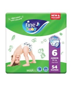 Fine Baby Diapers Size 6 (16+ Kg) Junior, 54 Count - With The New Double Lock Leak Barriers