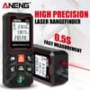 ANENG 40m/60m/80m/100m Digital Laser Distance Meter with Bubble Level Handheld Laser Measure LCD Mini Range Finder Distance/Area/Volume/Pythagorean Measuring Tool Unit Switching