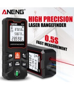 ANENG 40m/60m/80m/100m Digital Laser Distance Meter with Bubble Level Handheld Laser Measure LCD Mini Range Finder Distance/Area/Volume/Pythagorean Measuring Tool Unit Switching