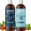 Maple Holistics Sulfate Free Hard Water Shampoo and Conditioner - Hard Water Hair Treatments of Product and Minerals with Five Mint Essential Oils for Replenishing Hydration and Hair Shine - Paraben & Cruelty Free