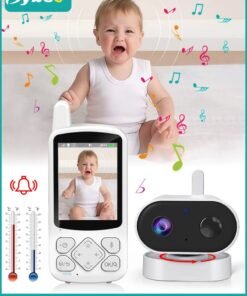 Bybeo Upgrade Baby Monitor, 2.8 Inch LCD Display Baby Camera Monitor with Camera and 2-Way Audio, Ultra-Clear Night Vision, Temperature Sensor and 8 Lullabies, Ideal for Baby/Elderly/Pet