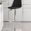 DubaiGallery Modern Kitchen Barstool Bar Chairs Round Velvet Seat with Backrest and Metal Legs, Breakfast Dining Stool for Kitchen Counter Comfy Bar Stool 1 Piece
