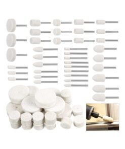 SOLARAE 100 Pieces Wool Felt Polishing Buffing Wheel, Mounted Mandrel Grinding Bits Point Mandrel Polishing Kit Tool Accessories for Jewelry Rotary Tool Attachment