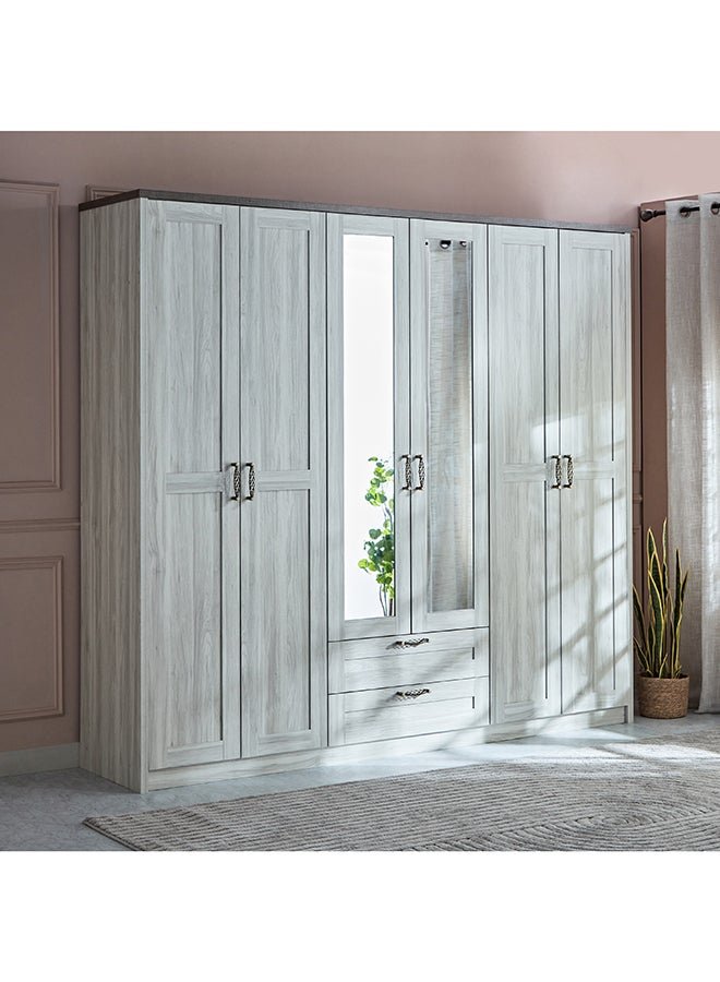 Home Box Angelic 6-Door Wardrobe with 2 Drawers 55 x 220 x 240 cm