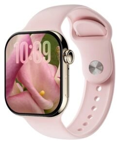GREEN LION Communicate Smart Watch 2.07 inch HD IPS Display Compatible with iOS & Android, AI Assistant ChatGPT, Bluetooth Calls, Smartwatch, Built-In Game, WhatsApp, Flashlight, AI Painting Mode, Find My Watch - Pink