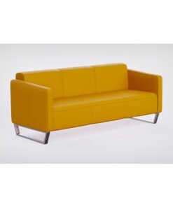 Mahmayi 2850 Three Seater PU Sofa - Yellow 174x78x77 Cm