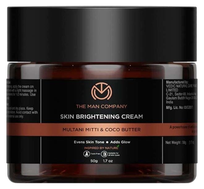 The Man Company Skin Whitening And Brightening Cream with Multani Mitti 50 G