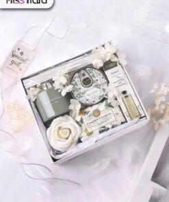 MissTiara Gift Basket for Women - Birthday Gift Box, Get Well Soon Gift Set Contains 9 Inspirational Gifts, Relaxing Spa Treatment Package for Women, Bestie Friendship, Female Friend Gift