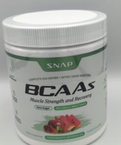 SNAP SUPPLEMENTS BCAAS Complete EAA Matrix + Nitric Oxide Booster | MUSCLE STRENGTH & RECOVERY, Pomegranate Watermelon, Zero Sugars, DIETARY SUPPLEMENT, | Net WT. 9.77 oz (277 g)