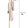 ZCM-HAPPY Space-Saving Floor Standing Metal Clothes Hanger Stand with Thickened Rock Board Base - Simple and Compact Design for Bedrooms and Indoor Use 170CM - Ideal for Small Spaces