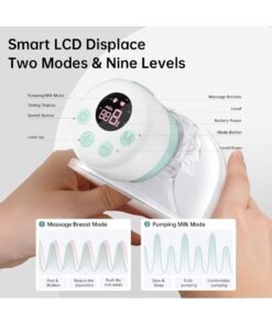 Alternative view of MiOne 2 Hands-Free Wearable Electric Breast Pump with LCD Display, 9 Levels and 2 Modes Rechargeable with Massage Mode