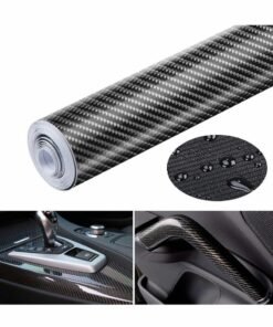 Textured 6D Carbon Fiber Vinyl Wrap, SelfAdhesive and Waterproof, Perfect for DIY Decoration of Motorcycles, Laptops, and Cars, Black, 300 x 30 cm
