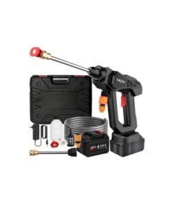 ACLIX 25V 15A Cordless Portable High-Pressure Washer Machine – Compact Black Power Cleaner with 30Bar Pressure for Efficient Outdoor Cleaning (21.5 x 21 x 15.5 cm)