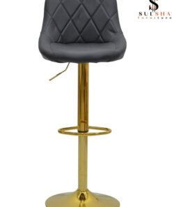 SULSHA Pu Leather Round Bar Stool With Back Rest Height Adjustable Swivel Pub Chair Home Kitchen Bar Stools Backless Stool With Footrest