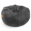 Jumbble Suede Bean Bag with Filling | Ultimate Indoor Lounging Chair for All Ages | Velvet Soft Fabric | Filled with Polystyrene Beads(XL, Black)60 X 90 X100cm