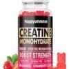 Happyummmm Creatine Monohydrate Gummies 5000mg for Men & Women, Creatine Monohydrate Chews for Muscle Strengthening, 90 Count (Pack of 1)