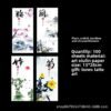 Artistic Conception Cuisine Cold Cuisine Pad Paper Hotel Creative Plate Decorative Flowers And Grass Cold Cuisine Edge Calligraphy Art Kraft Paper-Specifications:Narrow Plum, Orchid, Bamboo And Chrysanthemum Four-figure Mixed