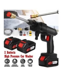TIGER Portable High Pressure Water Gun with Dual Rechargeable 48V Lithium Batteries, Cordless Jet Washer, 5m Hose & 3 Nozzles for Car Cleaning, Home Washing, Garden Rinsing & Outdoor Use