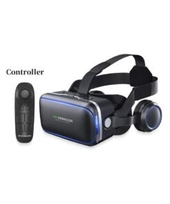 VR SHINECON 3D VR Box 3D VR Glasses for TV, Movies, And Video Games, VR Headset With Remote Control, Virtual Reality Headset Compatible With IPhone/Android Phones, Compatible With 4.7-6.53 Inches